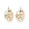 Brass Pendants, Cadmium Free & Nickel Free & Lead Free, Shell Shape Charms, Real 18K Gold Plated, 15.5x8x7.5mm, Hole: 1.4mm