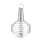 Tarnish Resistant 304 Stainless Steel Terminators, Cord Coil, Stainless Steel Color, 22~33x19mm, Hole: 3.5mm