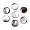 Natural Black Lip Shell Carved Cabochons, Flat Round, 13x2mm