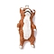 Opaque Resin Pendants, Dog, with Platinum Iron Loop, Mixed Color, 41.5x17.5x11.5mm, Hole: 2mm