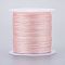 Polyester Braided Metallic Thread, for DIY Braided Bracelets Making and Embroidery, Misty Rose, 0.4mm, 6-Ply, about 54.68 yards(50m)/roll