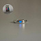 Alloy Cuff Rings for Couple, Luminous in the Dark, Heart, Platinum, Dodger Blue, Inner Diameter: 15~20mm