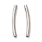 Non-Tarnish 304 Stainless Steel Tube Beads, Curved Tube, Stainless Steel Color, 20x2mm, Hole: 1.2mm