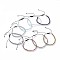 Adjustable Electroplate Glass Braided Bead Bracelets, with Nylon Thread and 304 Stainless Steel Spacer Beads, Mixed Color, 1-5/8 inch~3 inch(4.1~7.8cm)