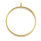 Ion Plating(IP) 304 Stainless Stee Locket Pendants, with Glass, Flat Round Charm, Real 18K Gold Plated, 51x44x6mm, Hole: 5mm