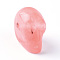Cherry Quartz Glass Beads, Skull, 15~17x19~22x9~13mm, Hole: 3~4mm