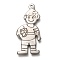 Non-Tarnish 304 Stainless Steel Pendants, Boy, Stainless Steel Color, 36x17x2mm, Hole: 1.6mm