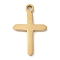 201 Stainless Steel Pendants, Cross Charm, Golden, 19x12x1.5mm, Hole: 1.8mm