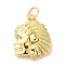 Brass Pendants, with Jump Ring, Indian, Real 14K Gold Plated, 16x13x5mm, Hole: 3.5mm