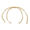 Polyester Cord Braided Bracelet Making, with 304 Stainless Steel Open Jump Rings, for Connector Charms, Golden, BurlyWood, 5-7/8 inch(14.9cm)