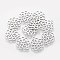 Tarnish Resistant 304 Stainless Steel Charms, Flower, Stainless Steel Color, 14.5x13x1mm, Hole: 1.5mm