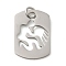 Non-Tarnish Hollow 304 Stainless Steel Pendants, with Jump Ring, Stainless Steel Color, Rectangle Charm, Human, 31.5x21.5x1.4mm, Hole: 5.5mm