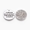 Tibetan Style Alloy Pendants, Quote Pendants, Flat Round with Word, Saying Charms, Cadmium Free & Nickel Free & Lead Free, Antique Silver, 25x1.5mm, Hole: 2mm