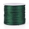 Nylon Cord, Satin Rattail Cord, for Beading Jewelry Making, Chinese Knotting, Teal, 2mm, about 10.93 yards(10m)/roll