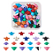 42 Sets 21 Styles Alloy Magnetic Clasps, for Bracelet Necklace Making, Star & Heart & Round, Mixed Color, 11~15x8~16x6~8mm, Hole: 1.2~1.5mm, 2 sets/style