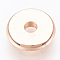 Brass Spacer Beads, Cadmium Free & Lead Free, Disc, Rose Gold, 8x1.5mm, Hole: 2mm