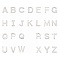 Tarnish Resistant 304 Stainless Steel Alphabet Charms, Letter A~Z, Stainless Steel Color, 11~12x5.5~11x0.5~0.8mm, Hole: 1mm, 26pcs/set