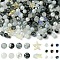 DIY Jewelry Making Findings Kits, Including Round Glass Beads, Glass Seed Beads, Black, 2~15x2~15x2~9mm, Hole: 0.8~1.6mm
