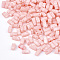 2-Hole Baking Paint Glass Seed Beads, Rectangle, Light Coral, 4.5~5.5x2x2~2.5mm, Hole: 0.5~0.8mm