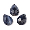 Natural Sodalite Cabochons, Teardrop, Faceted, 18x13x5mm