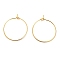 Brass Hoop Earrings Findings, Wine Glass Charms Findings, Golden, 30.5x25mm, Pin: 0.6mm