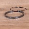 Arrowhead Adjustable Synthetic Non-magnetic Hematite Braided Bead Bracelets for Women Men, Black, 5-7/8~9-7/8 inch(15~25cm)