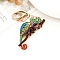 Zinc Alloy Keychains, Colorful Chameleon, Lizard, Lime Green, Pendant: 80x25mm
