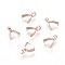 304 Stainless Steel Ice Pick Pinch Bails, Rose Gold, 9x2.5mm, Hole: 2.5mm, Pin: 0.7x0.4mm