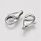 Tarnish Resistant 304 Stainless Steel Lobster Claw Clasps, Stainless Steel Color, 15x9x3.5mm, Hole: 1.5mm