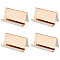 Rectangle 304 Stainless Steel Business Card Holder, Name Card Stand, Rose Gold, 90x50x51mm
