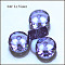 K9 Glass, Imitation Austrian Crystal Beads, Grade AAA, Faceted, Flat Round, Lilac, 12x7.5mm, Hole: 0.9~1mm