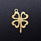 201 Stainless Steel Hollow Pendants, Clover, Golden, 20x13.5x1mm, Hole: 1.5mm