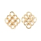Brass Links Connector Charms, Cadmium Free & Nickel Free & Lead Free, Ring, Real 18K Gold Plated, 25x21x3mm