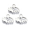 Non-Tarnish 201 Stainless Steel Charms, Laser Cut, Hollow, Elephant, Stainless Steel Color, 9.5x11x0.8mm, Hole: 1.4mm