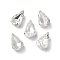Teardrop Sew on Rhinestone, Multi-strand Links, Glass Rhinestone, with Stainless Steel Prong Settings, Garments Accessories, Faceted, Crystal, 13x8x5mm, Hole: 1mm