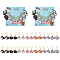 14Pcs 7 Style Cat Alloy Enamel Pendant Locking Stitch Markers, 304 Stainless Steel Stitch Markers, Mixed Color, 3.8cm, 2pcs/style