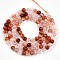 Natural Red Quartz Beads Strands, Round, 3.5~4x4mm, Hole: 0.8mm, about 104~110pcs/strand, 15.43''(39.2cm)