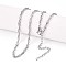 3.2MM 304 Stainless Steel Singapore Chain Necklaces, Non-Tarnish, Stainless Steel Color, 15.94 inch(40.5cm)