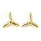 304 Stainless Steel Pendants, Mermaid Tail Charms, Real 14K Gold Plated, 14.5x16x5mm, Hole: 1.9mm