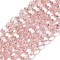 Transparent Glass Beads, 32 Facets, AB Color Plated, Round, Linen, 6x5.5mm, Hole: 1.2mm, about 91~93pcs/strand, 19.57''~19.92''(49.7~50.6cm)