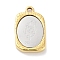 304 Stainless Steel Pendants, Rectangle with Twelve Constellations Charm, Golden & Stainless Steel Color, Gemini, 23x14.5x3mm, Hole: 2mm