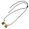 Bohemian Style Colorful Imported Beaded Adjustable Necklaces, Handmade Cross with Peach Heart Tag Necklaces
