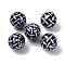 Handmade Porcelain Beads, Blue and White Porcelain, Round, Midnight Blue, 28mm, Hole: 2.5~3mm