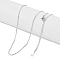 Brass Cable Chain Necklaces, Platinum, 17.20 inch(437mm)