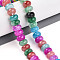 Natural Quartz Crystal Beads Strands, Dyed, Rondelle, Mixed Color, 10x5.5~6mm, Hole: 1mm, about 68pcs/strand, 15.35''(39cm)