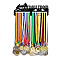Iron Medal Hanger Holder Display Wall Rack, 2-Line, with Screws, Black, Sports, 400x150mm