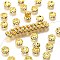 Brass Grade A Crystal Rhinestone Spacer Beads, Cadmium Free & Lead Free, Waves Edge, Rondelle, Golden, 7x3.5mm, Hole: 1mm