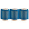 3 Rolls Polyester Satin Frayed Ribbon, Clothes Accessories, Marine Blue, 1-5/8 inch(40mm), about 5 yards/roll