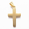 304 Stainless Steel Pendants, Cross, Golden, 27x16.5x1.2mm, Hole: 4x7mm