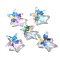 Glass Pendants, Star, AB Color, Faceted, Clear AB, 19x20x8.5mm, Hole: 1.5mm